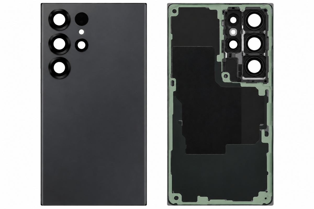 Samsung Galaxy S24 Ultra Back Glass Battery Cover Titanium Black - No Logo