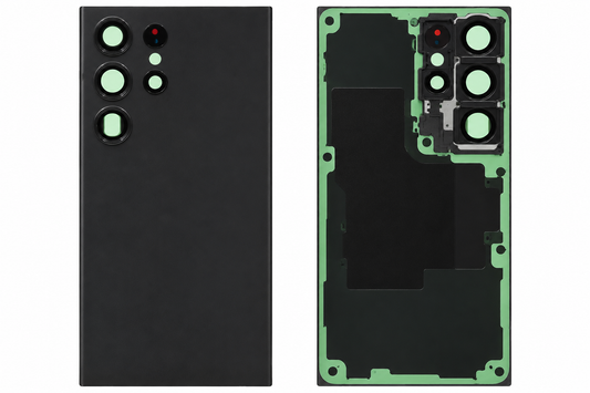 Samsung Galaxy S23 Ultra Back Glass Battery Cover Titanium Black - No Logo