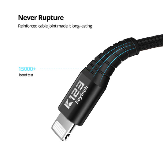 USB C to Lightning Cable - 2 Meter MFi Certified