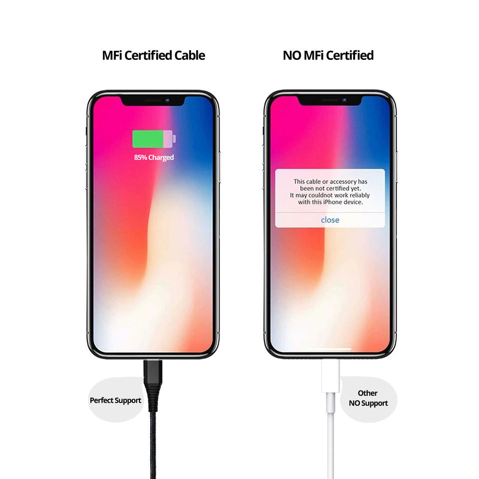 Cable de carga USB A a Lightning: 2 metros con certificación MFi