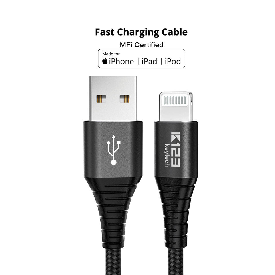 Cable de carga USB A a Lightning: 2 metros con certificación MFi