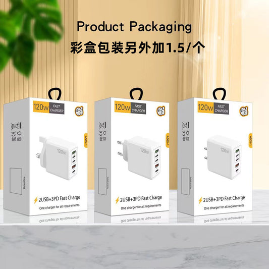 120W PD + USB Multi-Port iPhone Samsung Charger