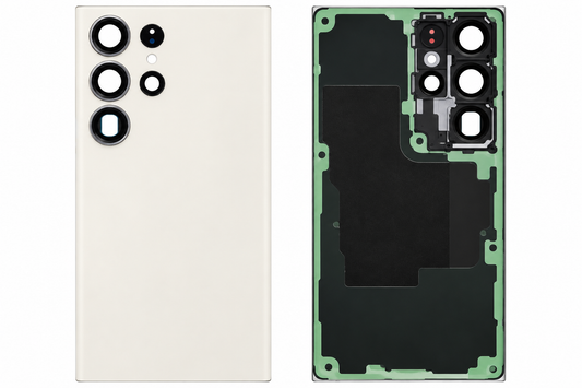 Samsung Galaxy S23 Ultra Back Glass Battery Cover Cream - No Logo